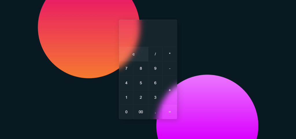 How to make Calculator With JavaScript | CSS Glassmorphism Effects