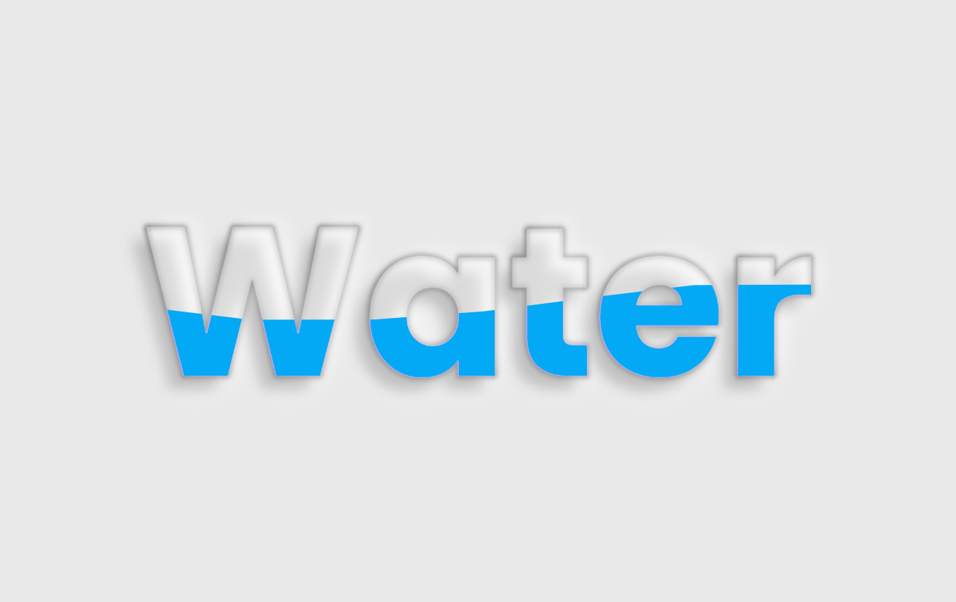 Water wave text animation using HTML and CSS